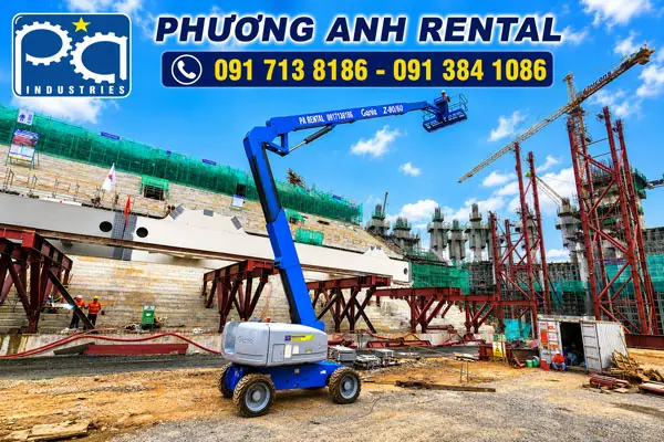 thuê xe nâng ngườ boomlift tại Hưng Yên