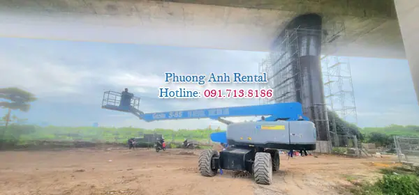 Cho thuê xe nâng tại dự án Vinfast Trống Đồng