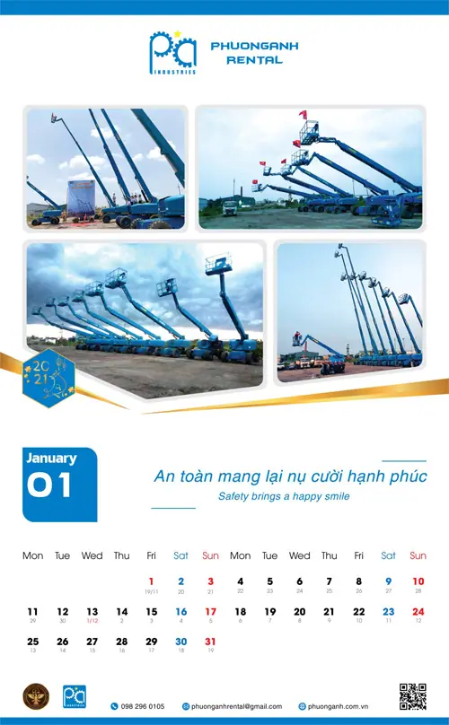 Bộ lịch 2021 cty Phương Anh